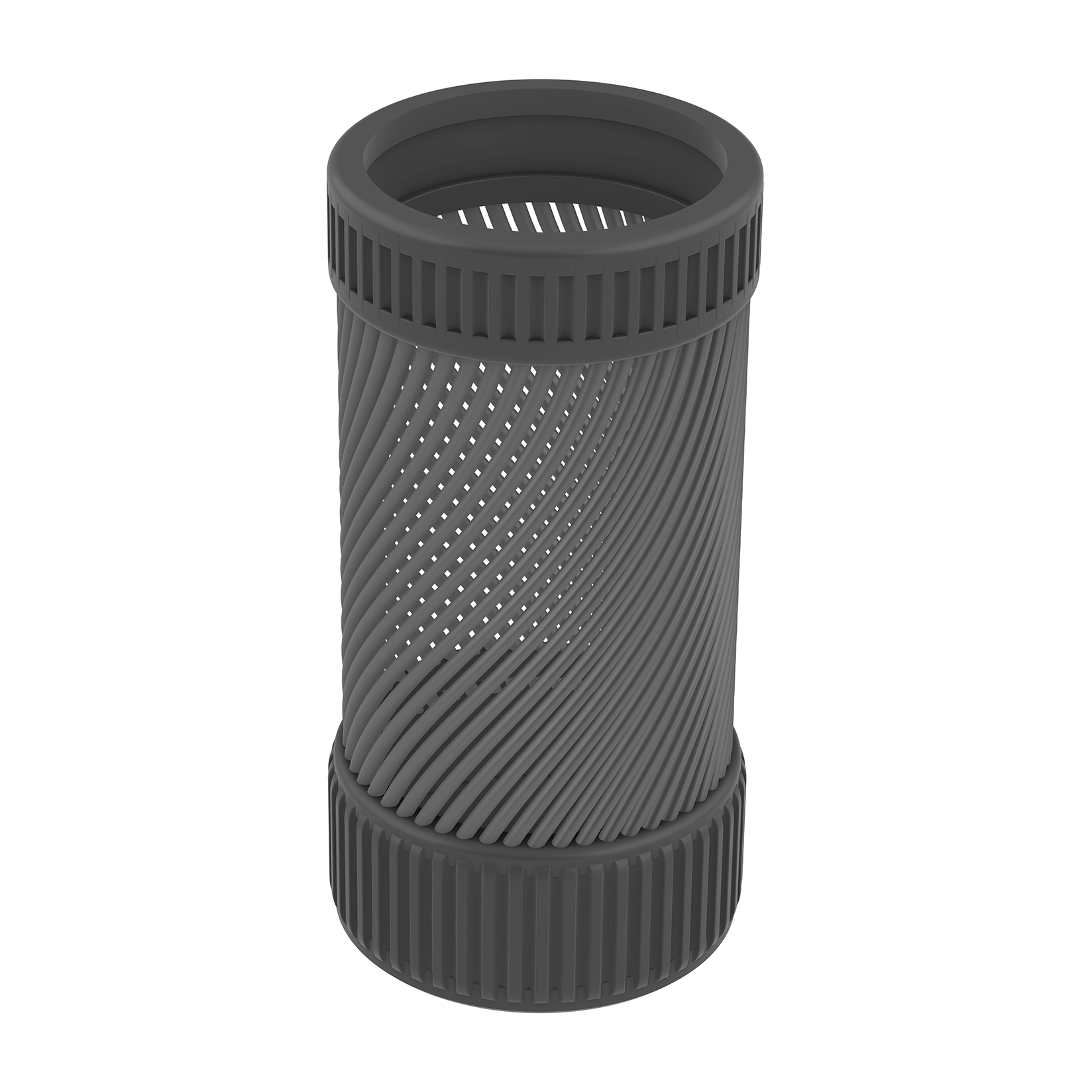 Design of the pen holder with a spiral lattice structure